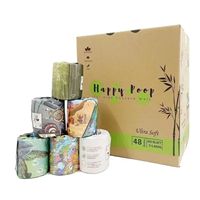 Courtepointes souples ultra suprêmes avec logo personnalisé papier hygiénique 3 plis sans parfum 36 méga rouleaux 350 feuilles