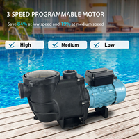 Pompe de piscine intelligente Jade 1100W à trois vitesses, 220V 50Hz WEF 4.9, certifiée ETL CE, ultra silencieuse, 2 pouces, pour piscine et spa
