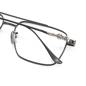 Cổ điển thí điểm Đôi Chùm đen vàng súng màu quang học theo toa lão thị đa tập trung thương hiệu sang trọng thời trang đồng bằng kính - Product Image 4