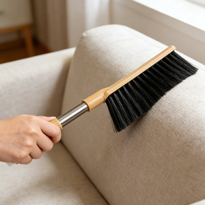 Grande brosse de nettoyage pour lit, petite balayette de chambre à coucher, brosse à poussière, brosse de nettoyage pour draps à long manche et poils doux - Product Image 3