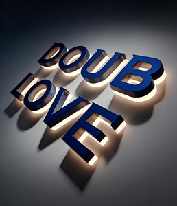 Custom Led Sign Stainless Steel Led Letters Luminous <b>Wall</b> <b>logo</b> Led Backlit Sign - Product Image 1