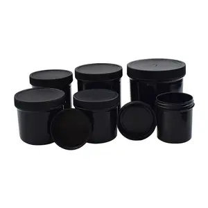 50/100ml Plastic Large Mouth Sample Inner Lid Sealed Dispense Mask Straight Body Bucket Set Ink Tank cream jar