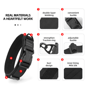 <span class=keywords><strong>Collar</strong></span> Táctico Resistente para Perro YIWU, <span class=keywords><strong>Collar</strong></span> de Nailon Ajustable y Resistente para Cachorros con Hebilla de Liberación Rápida para Perros Medianos y Grandes - Product Image 6
