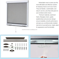 Moustiquaire de porte coulissante rétractable avec roulettes, en aluminium, avec moustiquaire en fibre de verre pour fenêtre