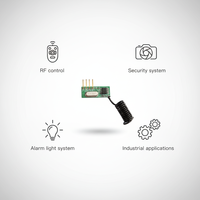 Module récepteur RF universel YET284 433 MHz, vente en gros d'usine, carte PCB, développement personnalisé, ouvre-porte, système d'alarme de sécurité, système d'éclairage 2-5,5 V