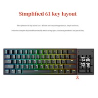 LEAVEN K620 60% 61 Keys Blue Switch Custom Keycap Mini USB Wired Gaming Fashion RGB Backlit Optical Mechanical New Keyboard