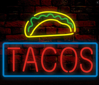 Logo de neón de Pvc rgb personalizable para comida, nuevo estilo antiguo, color personalizado