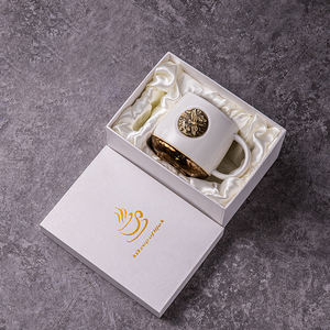 Tasse à café en céramique avec logo personnalisé, boîte cadeau, motif d'écailles de poisson en bronze créatif, forme de pieuvre - Product Image 5