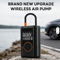 Compresseur d'air électrique portable mini 150 psi pour pneus de voiture, sans fil, avec manomètre numérique ABS et batterie externe 6000 mAh – Prix usine