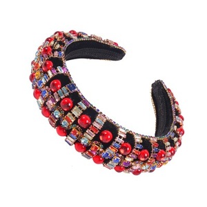 Estilo barroco, la hebilla de oro de esponja de tela diadema de diamantes de moda tendencia diadema cabeza banda de diamantes - Product Image 4