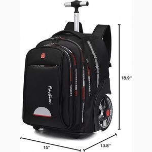 Free Sample Crossbody School <b>Wheeled</b> Laptop Backpack Luggage Business <b>Bag</b> Waterproof Wheels <b>Travel</b> Friendly Portable Polyester - Product Image 2