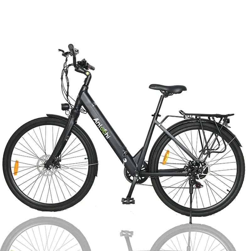 Anlochi Elektriciteit Fiets Vrouwen E Fiets Stap Over Comfort 36V250W/350W 28Inch China Goede Prijs City Bike