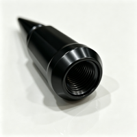 24 tuercas de rueda cromadas M14x1.5 con punta, hexagonales de 4.4 pulgadas de altura, con llave/herramienta