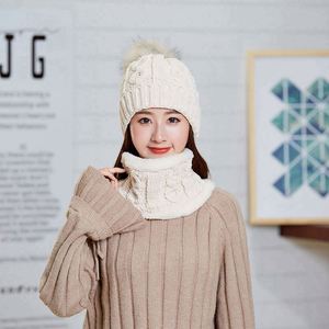 Conjunto de Gorro y Bufanda de Invierno Cálido, Tejido Grueso, Unisex, Acrílico, con Bordado 3D, para Negocios, Playa, con Forro Afelpado - Product Image 4