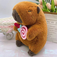 Bestseller Peluche Capybara Unisexe en Coton PP Super Doux de 8 Pouces, Brodé et Verni Brillant, Anti-Stress, Animaux Personnalisés Mignons