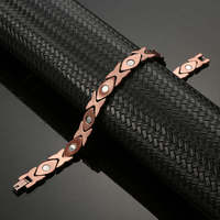 Bracelets en cuivre pour femmes, best-seller, 99,99% cuivre pur, énergie, zircon, aimant, bracelet fait main, taille réglable