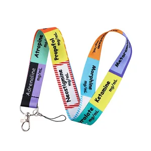 Lanyard Manufacturer Promotional Jacquard Cheap Custom Printed Polyester Neck Lanyard With Logo, mobile phone, card