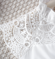 Nouvelle Robe d'été pour Filles, Couleur Unie Blanche, Style Décontracté avec Ceinture à Ruban, Vêtements en Gros en Stock pour Enfants