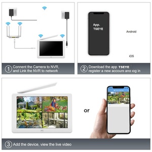 Moniteur IP66 Bullet 5MP Audio 2 voies Intérieur Wifi Nvr Kit <span class=keywords><strong>Cctv</strong></span> Surveillance Sécurité 8 canaux Nvr Caméra Système Sans Fil Extérieur - Product Image 6