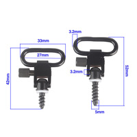 Adaptateur de fixation rapide QD pour sangle de 1 pouce en alliage de zinc avec kit de vis pour sports de plein air