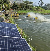 Nouvelle Pompe Aérateur Solaire pour Étang avec Moteur et Boîtier en Fonte, Équipement d'Aquaculture à Haute Productivité pour l'Oxygénation