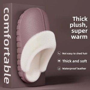 Chaussons d'<span class=keywords><strong>hiver</strong></span> chauds en EVA avec doublure polaire, semelle épaisse en EVA et talon entièrement fermé pour femmes et hommes - Product Image 5