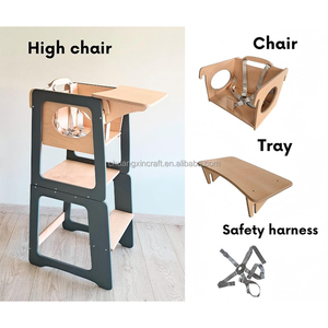 Tour d'apprentissage 3-en-1 flexible pour tout-petits, tabouret d'apprentissage pour enfants, tour convertible pour tout-petits, chaise haute Montessori - Product Image 4