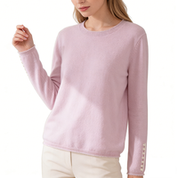 Ventes chaudes : Nouveau pull en cachemire pour femmes, col rond, manches longues, coupe ample, personnalisable