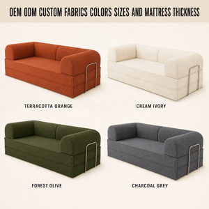 <span class=keywords><strong>Canapé</strong></span>-lit compact et pliable haute densité, double usage, deux-en-un, pour salon - Product Image 5
