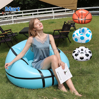 Fauteuil Gonflable Personnalisé en PVC pour le Camping, la Plage, la Piscine et les Fêtes Estivales, Motif Football/Basketball – Vente en Gros