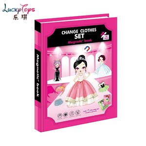 Début éducatif bricolage apprentissage jouet planche à dessin 50 pièces changement créatif vêtements magnétique Puzzle livre <span class=keywords><strong>jeux</strong></span> décoratifs pour les enfants - Product Image 2