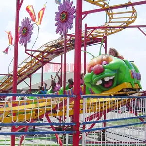 Family Amusement Park Happy Train Kids Slides Roller Games mini roller coaster
