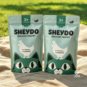 Sachets d'emballage personnalisés pour friandises pour chats, imprimés numériquement, en petites séries, pochettes refermables en aluminium, 50g 100g 250g 500g - Product Image 6