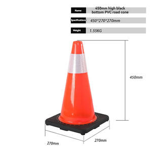 مخصص ملون السلامة المرورية مخروط الطريق المرن PVC البرتقالي الأبيض عاكس الشريط PE + إيفا المواد - Product Image 4