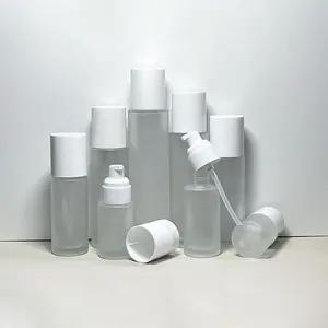 बोतल लोशन 20 मिलीलीटर पंप कपड़े धोने का डिटर्जेंट डिस्पेंसर बड़ी कांच की बोतलें लोशन कॉस्मेटिक कांच की बोतल ढक्कन के साथ एल ग्लास जार
