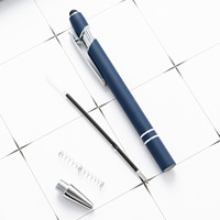 Bolígrafo Stylus de Gel Metálico de Aluminio Promocional Económico con Logotipo Personalizado, Punta de Goma Suave para Pantalla Táctil, Tinta Negra/Azul/Roja, Portátil y Duradero
