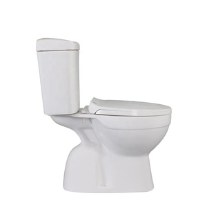 WC monobloc en céramique à double chasse, design moderne blanc, gain de place, facile à nettoyer - Product Image 2