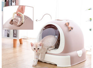 Productos de Limpieza para Gatos, Caja de Arena para Gatos Semiautomática de Plástico de Gran Espacio - Product Image 3