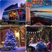 Guirlande lumineuse LED RGB multicolore givrée en forme de globe pour fête de Noël, terrasse, chambre d'enfant, décoration intérieure, avec télécommande, certifiée UL, à brancher