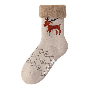 <b>Women's</b> Fuzzy <b>Socks</b> Thickened <b>Warm</b> Anti-Slip With Animal Pattern For Winter Casual Wear - Product Image 5