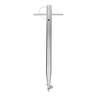 JH-Mech ancre de sable de plage Construction durable Simple à installer Corrosion 2 lb ancre de parapluie en aluminium argenté