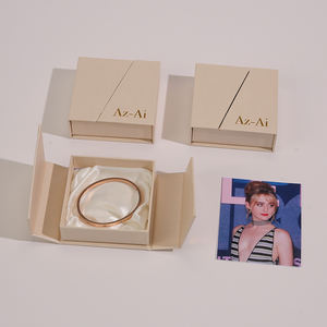 Caja de Joyería de Lujo con Logotipo Personalizado, Caja de Almacenamiento de Joyería con Anillo de Doble Puerta y Cinta para Collares y Pendientes, Regalo de Cumpleaños - Product Image 5