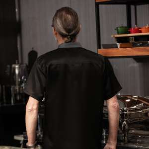 Touchhealthy Supply Moda Bolsillo Diseño Chef Uniforme Ventilado Chef Pantalones chaqueta - Product Image 3