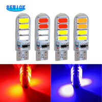 LED T10 8SMD 5630 Zweifarbige Blitzlampe W5W Auto-Stroboskop-Begrenzungsleuchte Seitenleuchte Türbeleuchtung