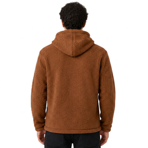 Custom <b>men</b> Sherpa Fleece Pullover Hoodie Premium Sherpa Lined Hooded Sweatshirt <b>Warm</b> Winter Sherpa Fleece Streetwear <b>Jacket</b> - Product Image 2