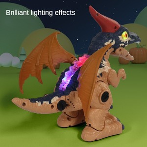 Modelo de simulación de dinosaurio de luz y sonido eléctrico DIY para niños, Pterosaurus, paseo automático, desmontaje, juguete de dinosaurio - Product Image 3