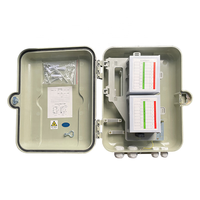 Boîtier de distribution optique intérieur/extérieur à 8 cœurs 1-in-2-Out PC + ABS ODF Terminal à fibre optique PLC Splitter Type SC Connector 12V Power
