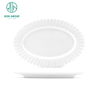 <span class=keywords><strong>Vajilla</strong></span> ovalada de porcelana blanca de <span class=keywords><strong>melamina</strong></span> al por mayor, plato de servicio de comida de 10/12/14 pulgadas para restaurante, <span class=keywords><strong>vajilla</strong></span> de hospitalidad - Product Image 6