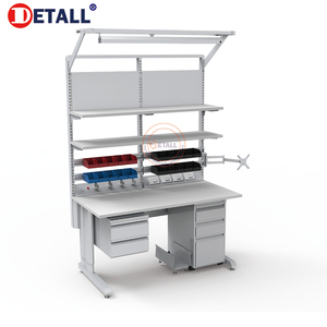 Adjustable <b>Work</b> Station Lean Pipe Workbench Electronics ESD Table Cold Rolled Steel Modular Design for Mobile <b>Phone</b> Laptop - Product Image 4