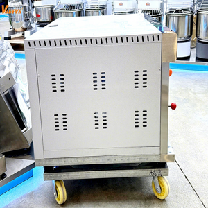 תנור גז מסחרי למאפייה, תנור אפייה בעל קומה אחת ו-<span class=keywords><strong>2</strong></span> מגשים עם פונקציית אדים, תרמוסטט מתכוונן, ללחם, עוגות, פיצה - Product Image 3